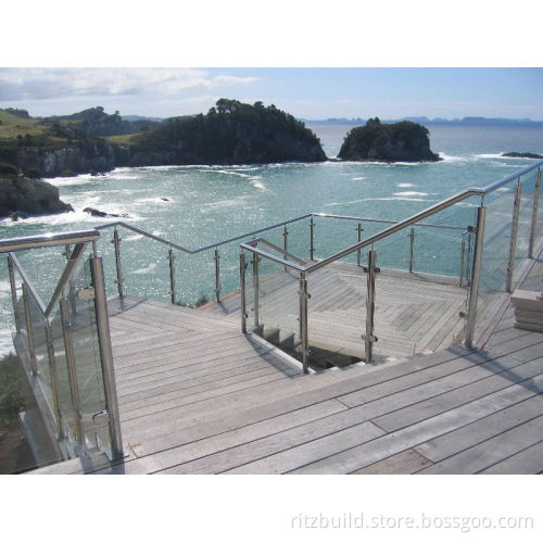 Factory Aluminum Railing Prices Stainless Steel Handrail Outside Balustrades